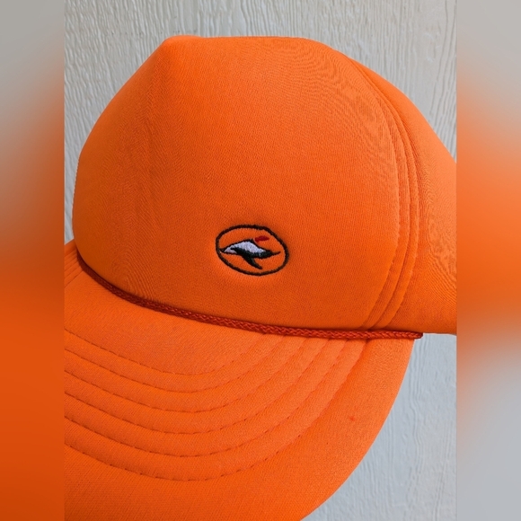 Vintage Supreme Made SnapBack Cap Rope Trucker Hunter Orange Hat - Picture 3 of 8